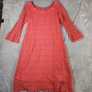 Rabbit Rabbit Rabbit Designs Half Bell Sleeve Lace Overlay Dress 10 Cottagecore